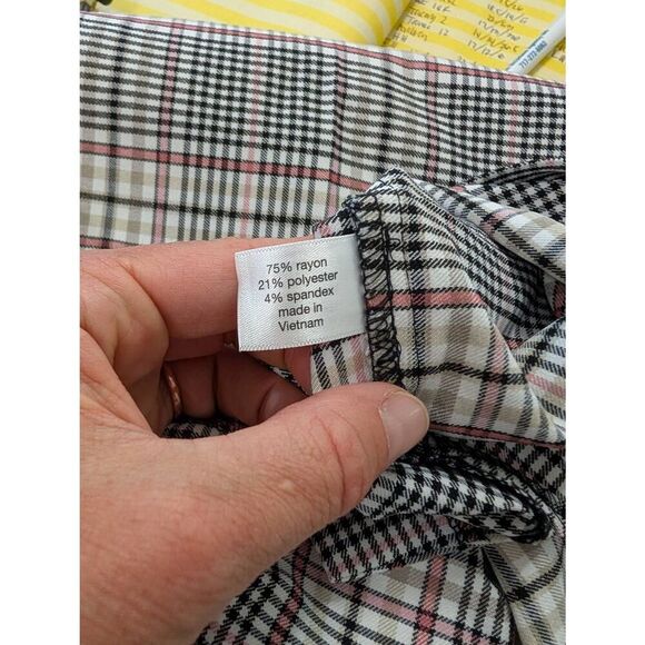 Lane Bryant The 4 Season Slim Capri‎ Trouser Pants women's 22 petite plaid NWTs - Picture 6 of 7